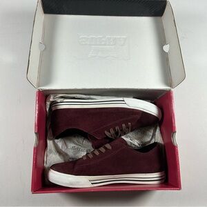 Supra Jim Greco Men’s Red Leather Suede Thunder Low Skate Shoes Size 9 Vintage